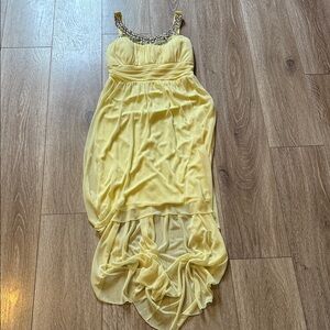 Ruby Rox Lemon High Low Dress with Sparkling Straps